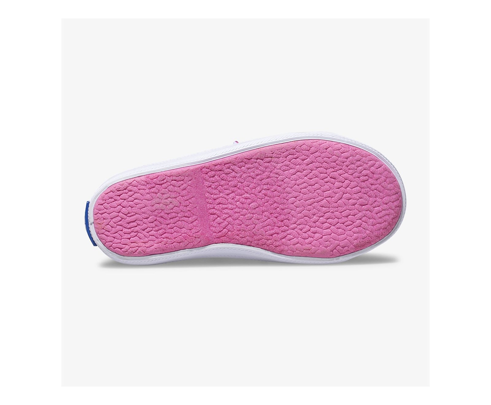 Πανινα Παπουτσια Παιδικα - Keds Kickstart Multi-Color Eyelets Jr. - Λευκα - NQBKE0467